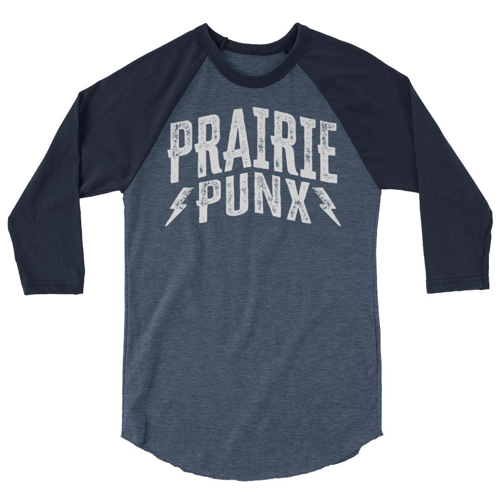 Prairie Punx 3/4 sleeve raglan shirt