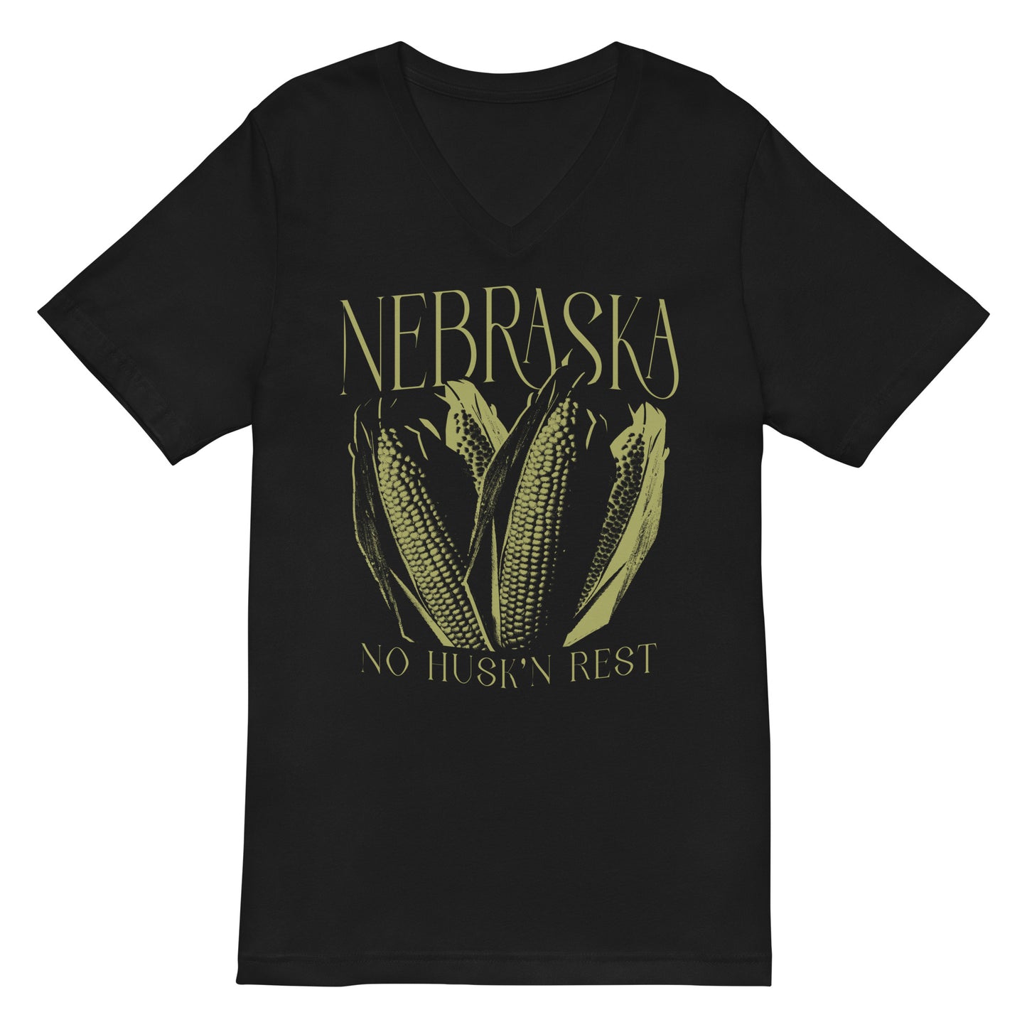 Nebraska No Husk'n Rest Short Sleeve V-Neck T-Shirt