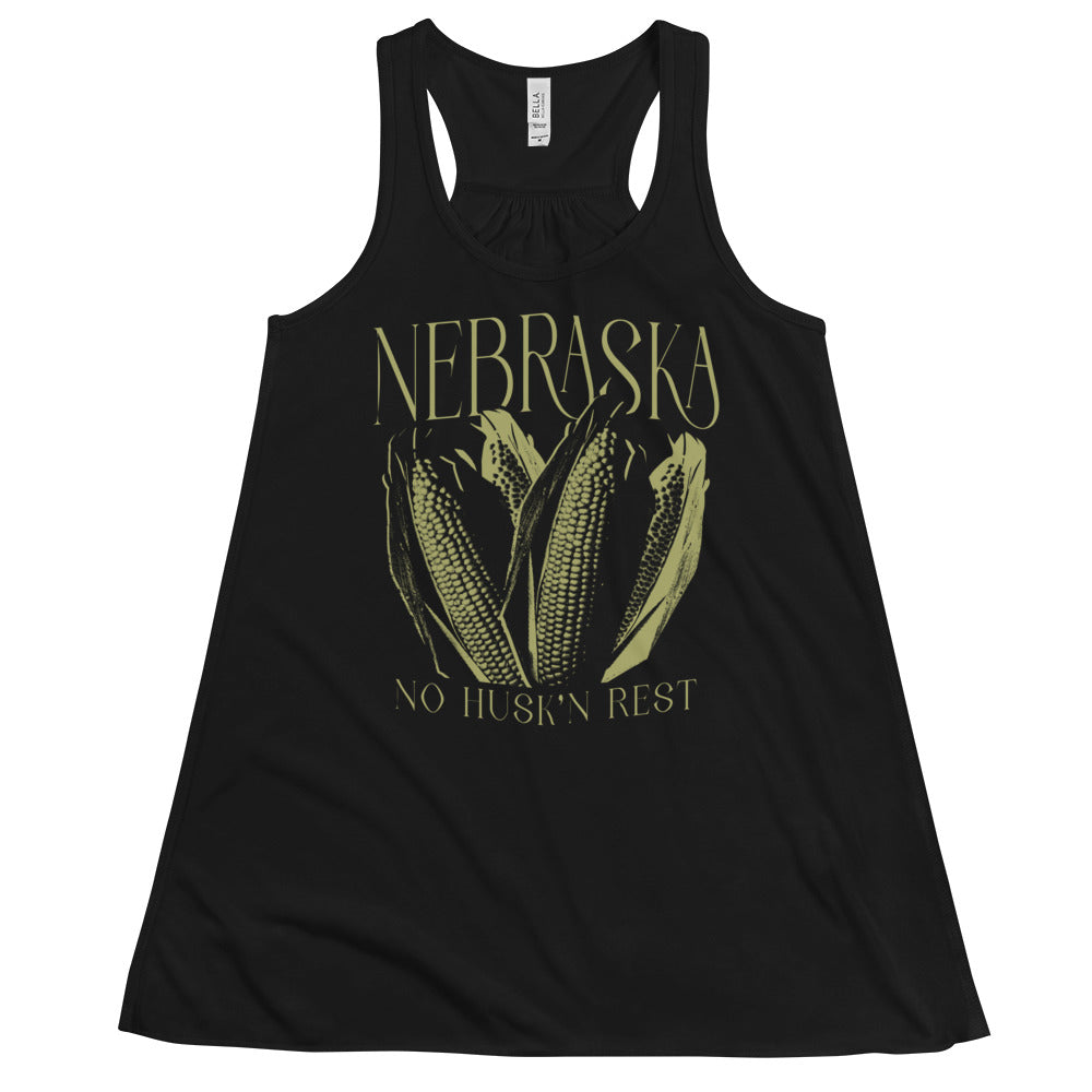 Women's Nebrsaka No Husk'n Rest Flowy Racerback Tank